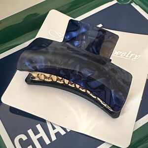 Blue and Gold Hair Claw Clip